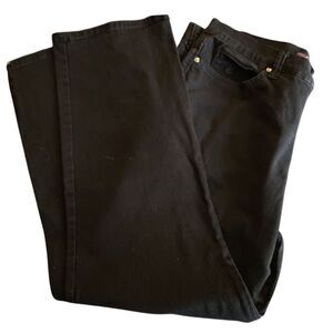 Gloria Vanderbilt Amanda Tapered Leg High Rise Black 14 short Jeans‎ GUC